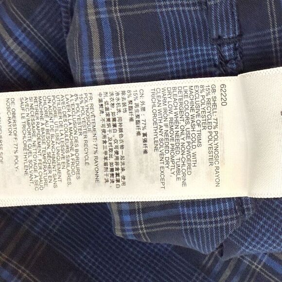 Marmot Short Sleeve Blue Plaid Button Down Shirt - Men’s US M - Picture 9 of 9